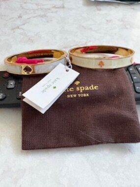 Kate Spade Hole Punch hinge bracelet and Spot the Spade bangle set of 2